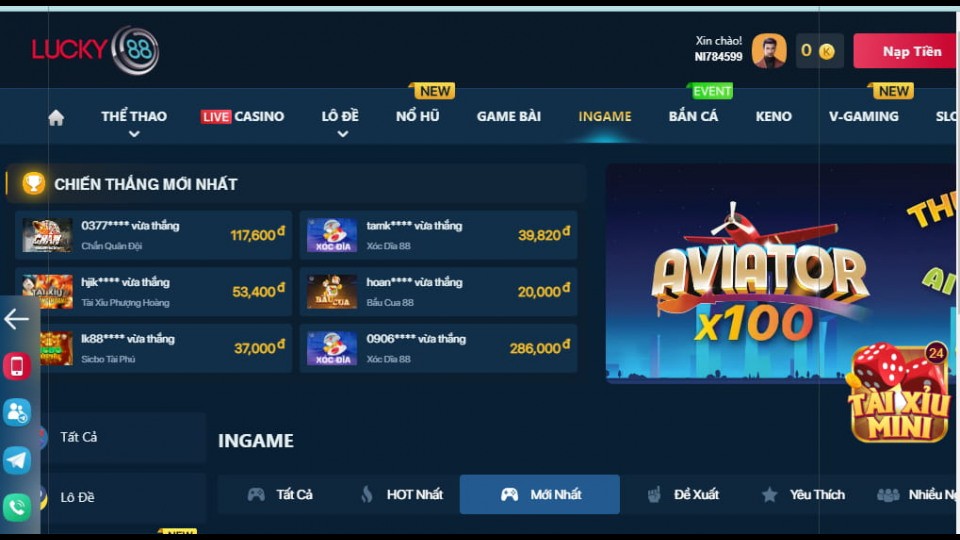 Nhiều chương trình khuyến mãi hấp dẫn tại nhà cái lucky88