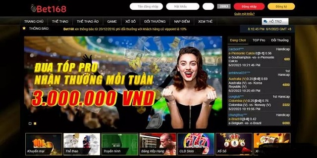Cách đăng ký/đăng nhập nhà cái Bet168